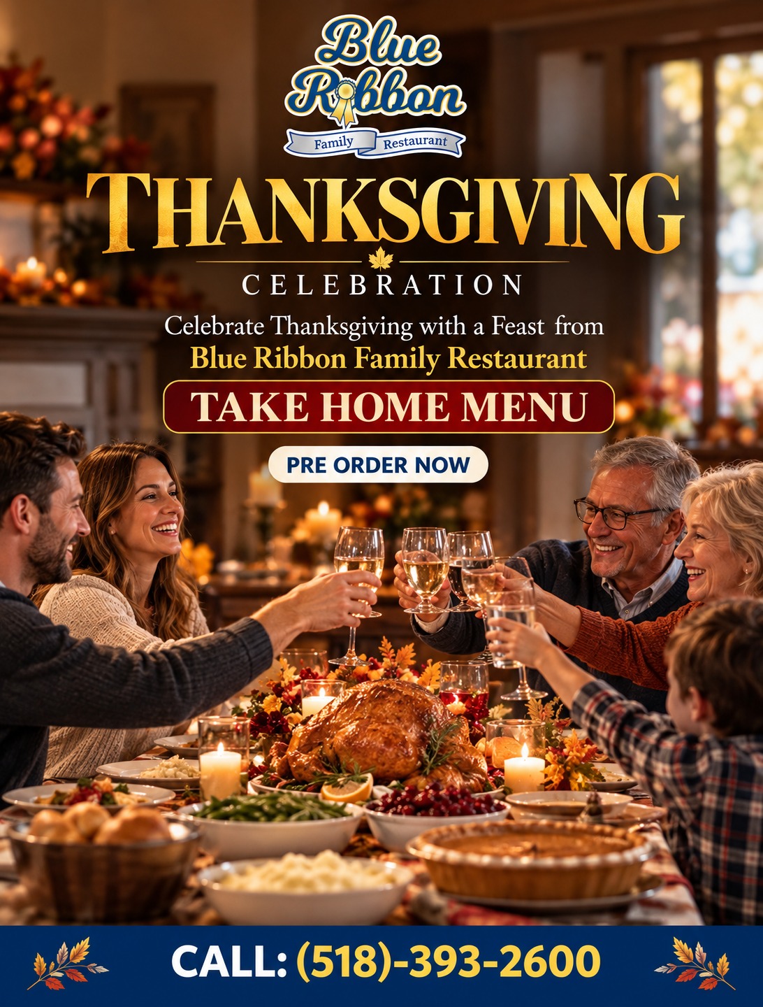 Thanksgiving Take Home Menu 2026 - Blue Ribbon Restaurant